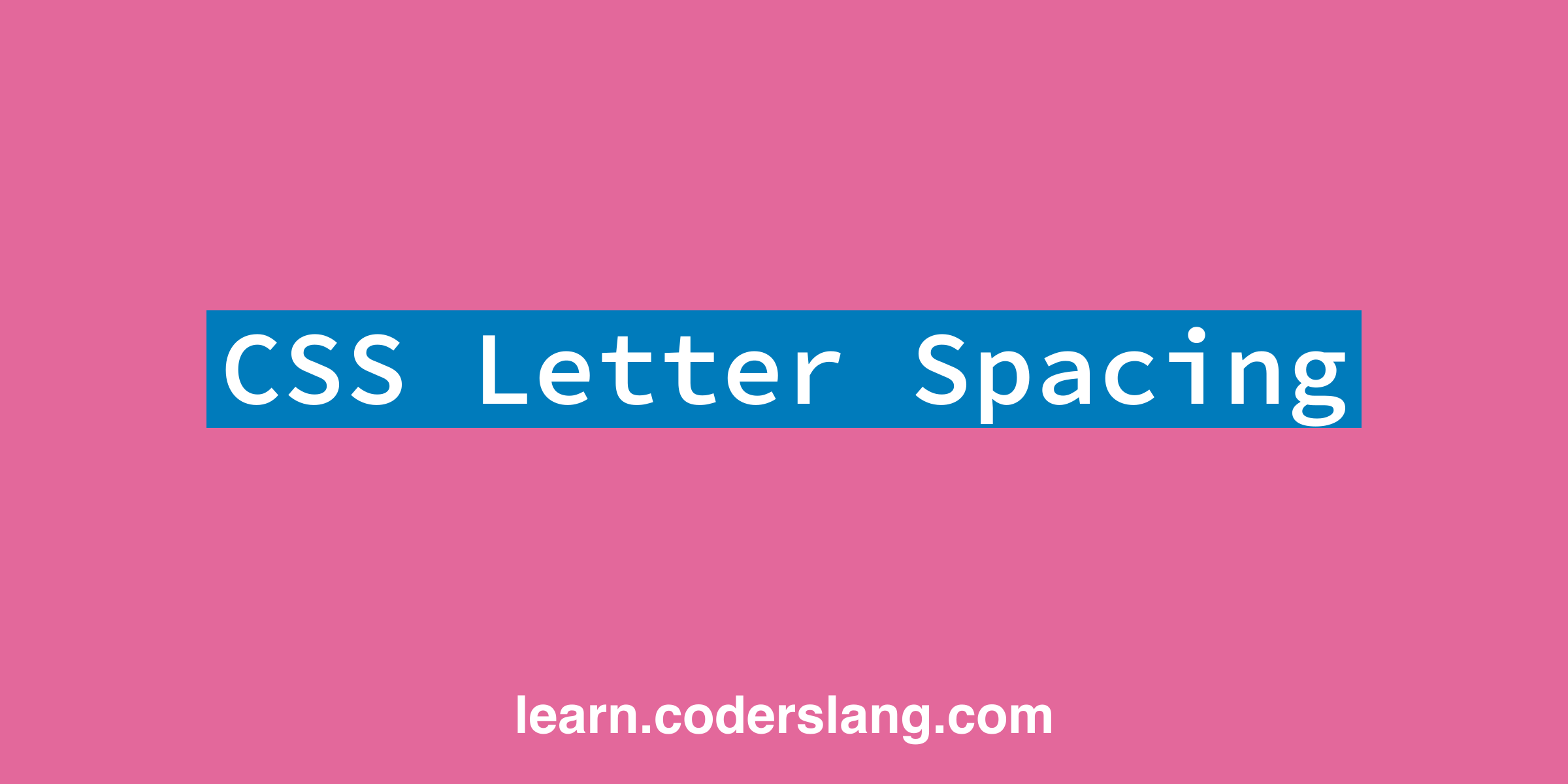 css-letter-spacing